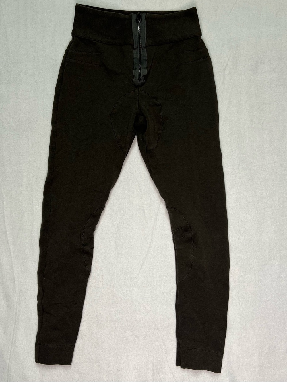 VPL Black Moto Panel Leggings Made in USA Medium Minimalist Activewear